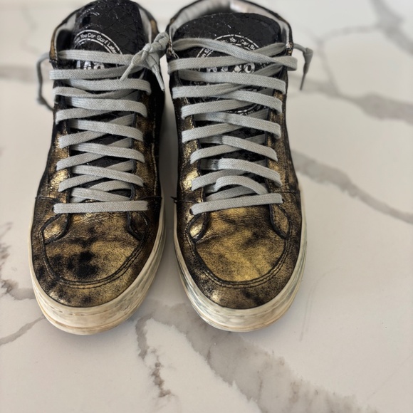 p448 Gold/Bronze Mid-Top Sneaker - Picture 2 of 5